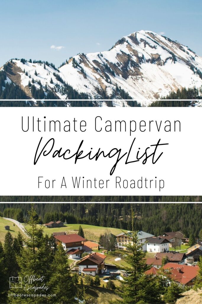 Ultimate Campervan Packing List for a winter road trip