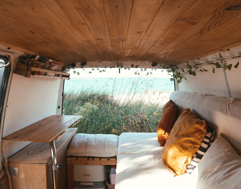 Offbeat Escapades-remote working in a van - mobile office - digital nomad van life